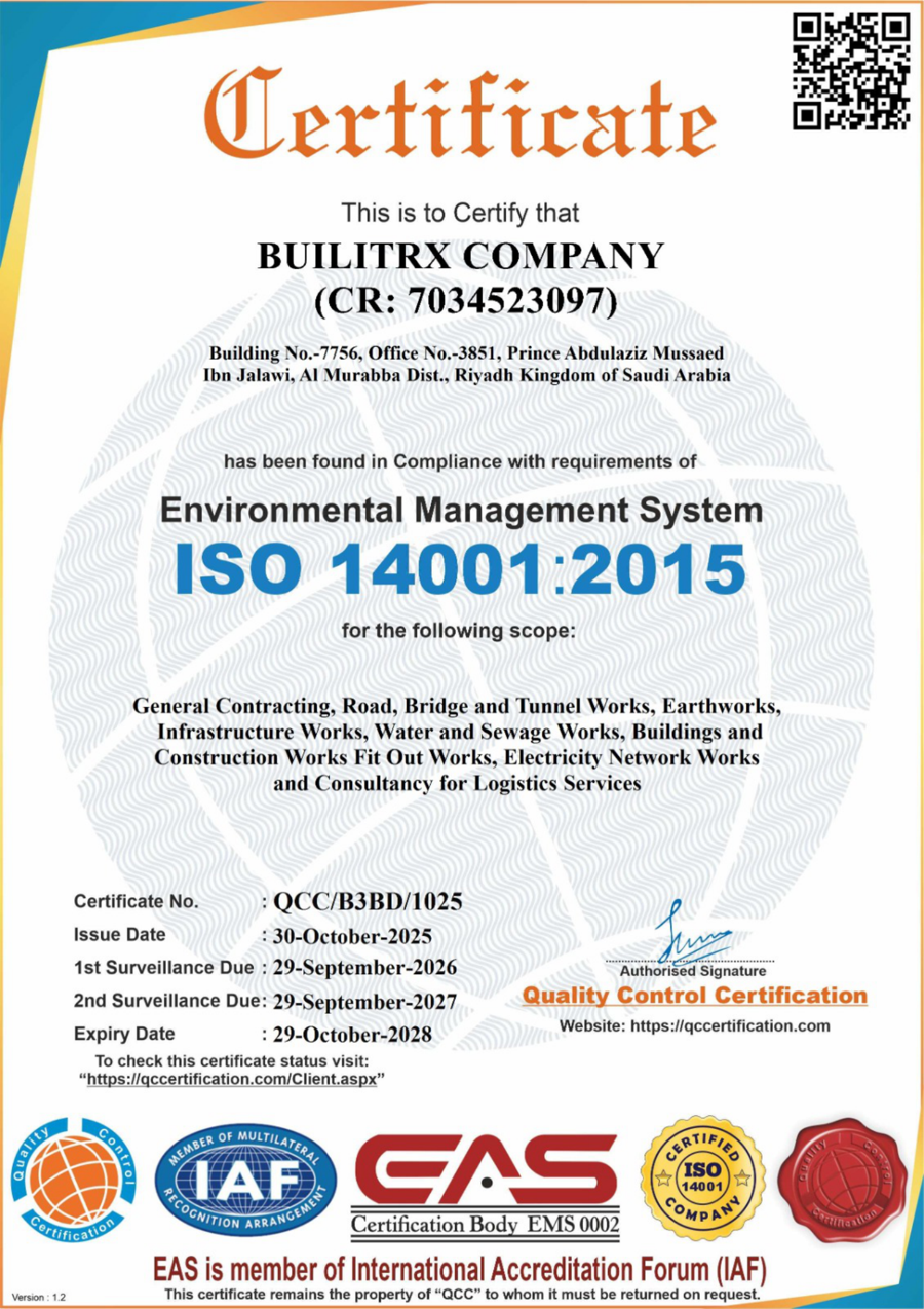 ISO 14001 Certificate